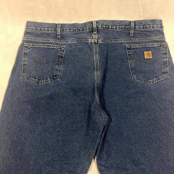 Carhart B14 Flannel Lined Washed Denim Work Dungarees Mens 46/30 Discontinued - Picture 4 of 12